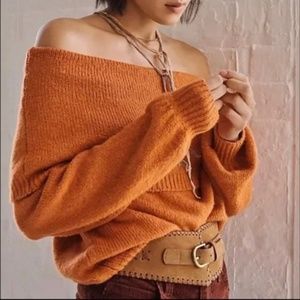 Slouchy, off shoulder Anthropologie sweater